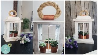 FARMHOUSE DIY LANTERN FROM DOLLAR TREE FRAMES | HOME DECOR | SPRING | DIY MAKE IT YOUR OWN MONDAY
