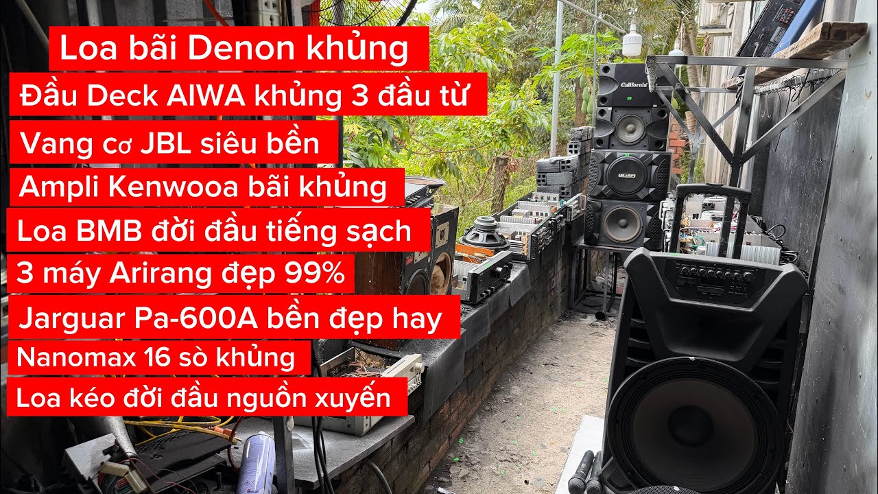 Ampli loa vang micro chuyên karaoke gia đình thanh lý mỗi ngày. Đầu Deck khủng 3 đầu từ AIWA