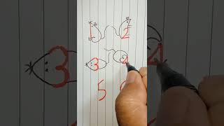 Angka 1-6 menjadi gambar tikus  eps 419 #drawing #shorts #tikuslucu