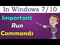 Important Run Commands In Windows 10 In Telugu || Useful Run Commands In Windows 10 In Telugu