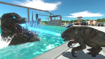 Jurassic World Rebirth VS. Godzilla Minus One! - Animal Revolt Battle Simulator