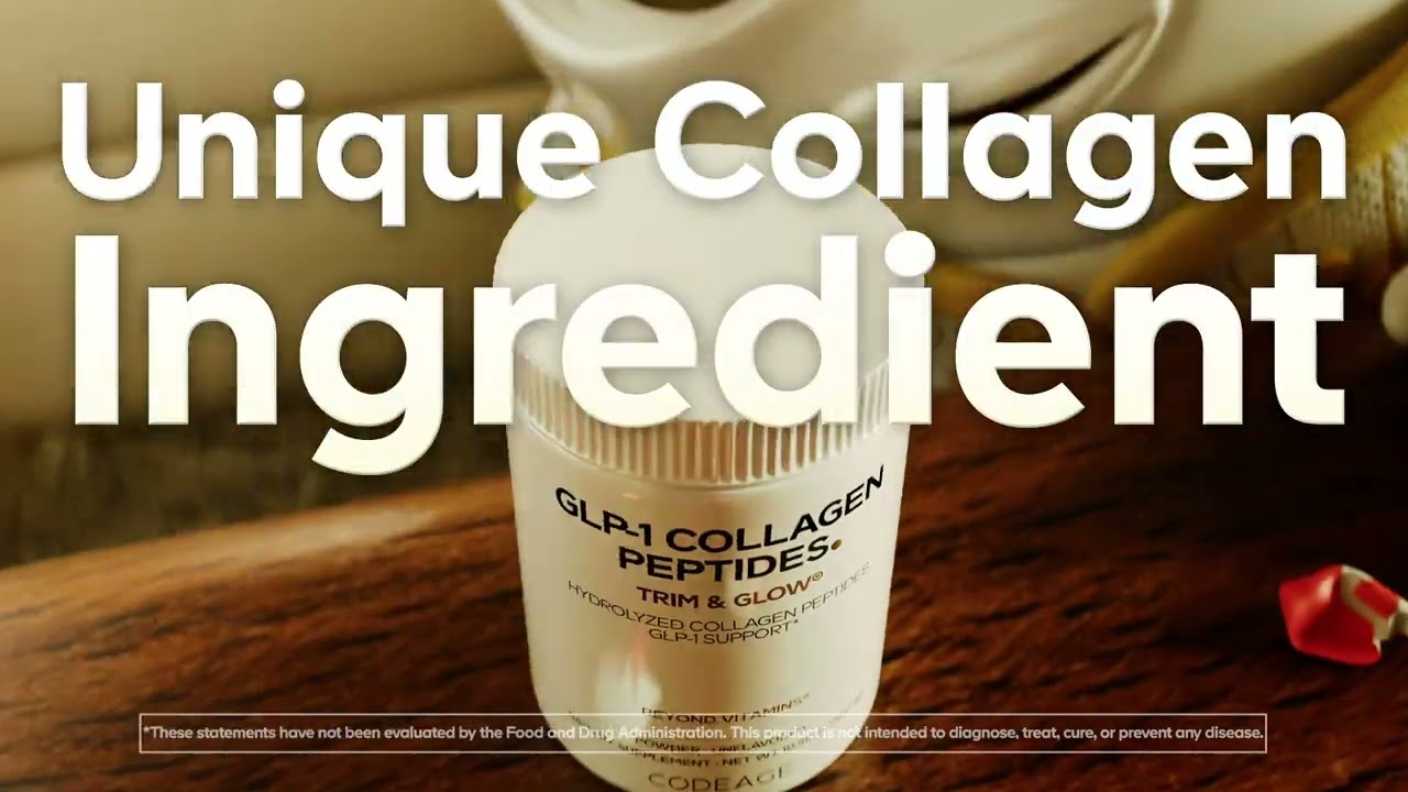 GLP-1 Collagen Peptides Powder, Unflavored - 10.58 oz (300 Grams) - Codeage | PureFormulas GLP-1 Collagen Peptides Powder, Unflavored - 10.58 oz (300 Grams) - Codeage | PureFormulas