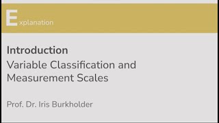 Variable Classification and Measurement Scales