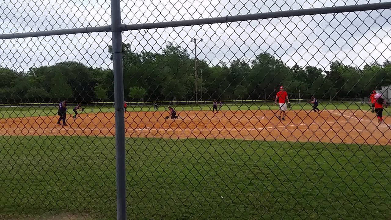 Branae 8U softball base hit (may2015) YouTube