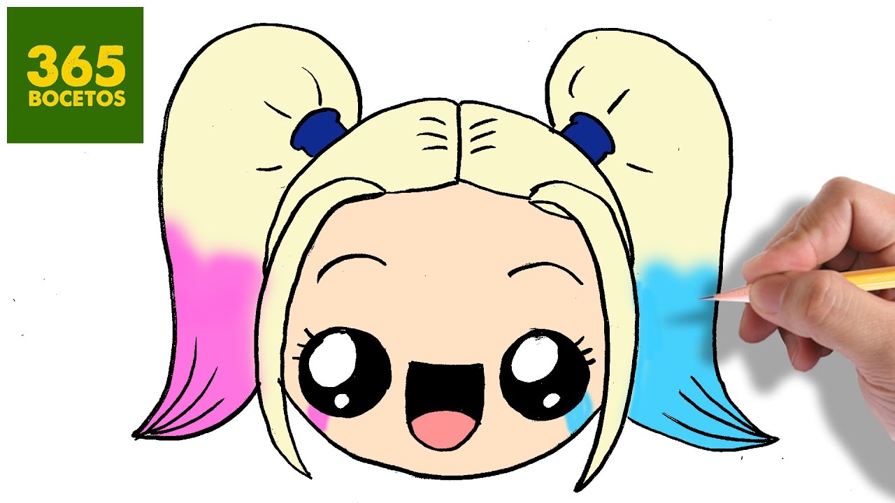 COMO DIBUJAR HARLEY QUINN KAWAII PASO A PASO - Dibujos kawaii fáciles –  Super facil - thptnganamst.edu.vn