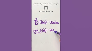 mouth radical口 #chinesewriting #writechinese #learnchinese #hanzitutorial #hsk #calligraphy