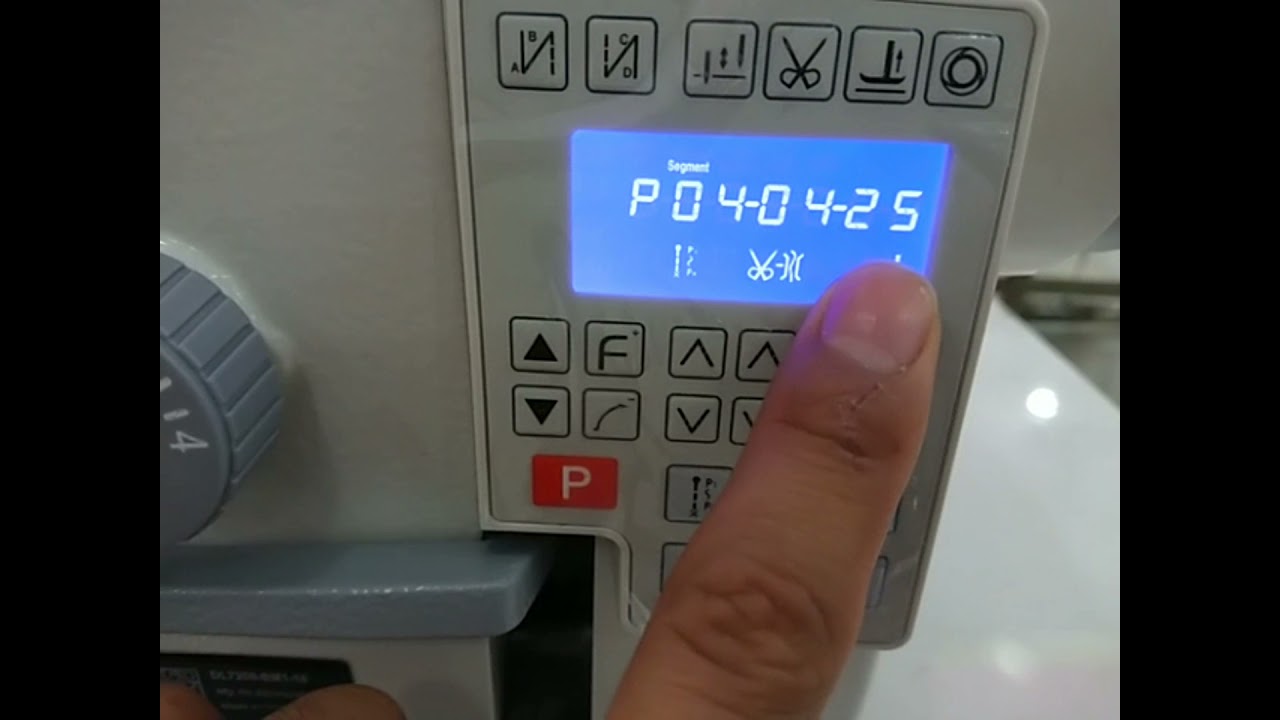 Como programar panel de la máquina Recta programable Siruba DL7200