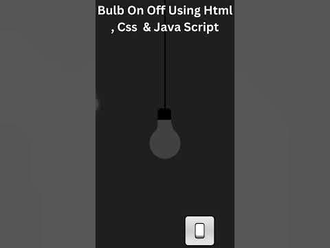 Bulb On Off Using html, css & javascript | #html #html5 #css # ...