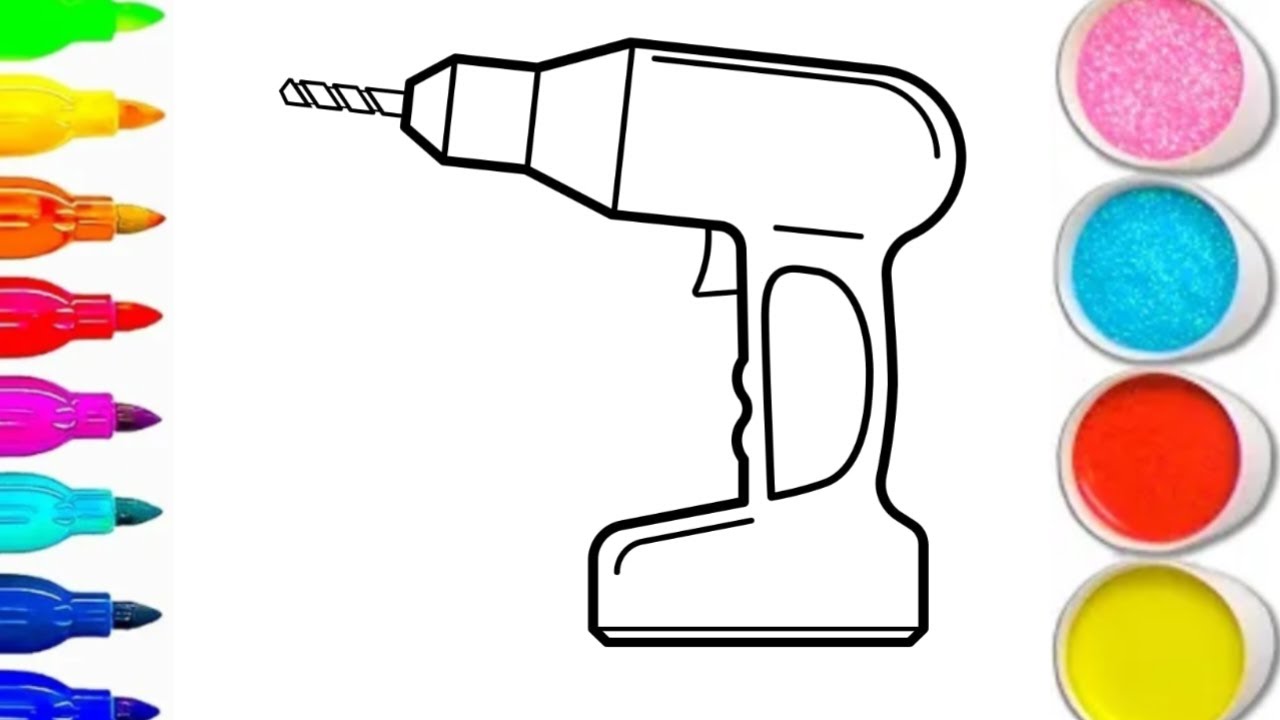 HOW TO DRAW DRILL, DRAW CUTE THINGS FOR KIDS YouTube