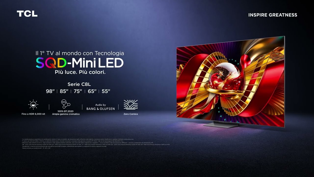 TCL C8L 75 Inch SQD-Mini LED 4K TV (2026)