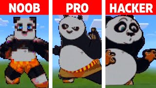 NOOB VS PRO VS HACKER Minecraft Pixel art✨Kung Fu Panda