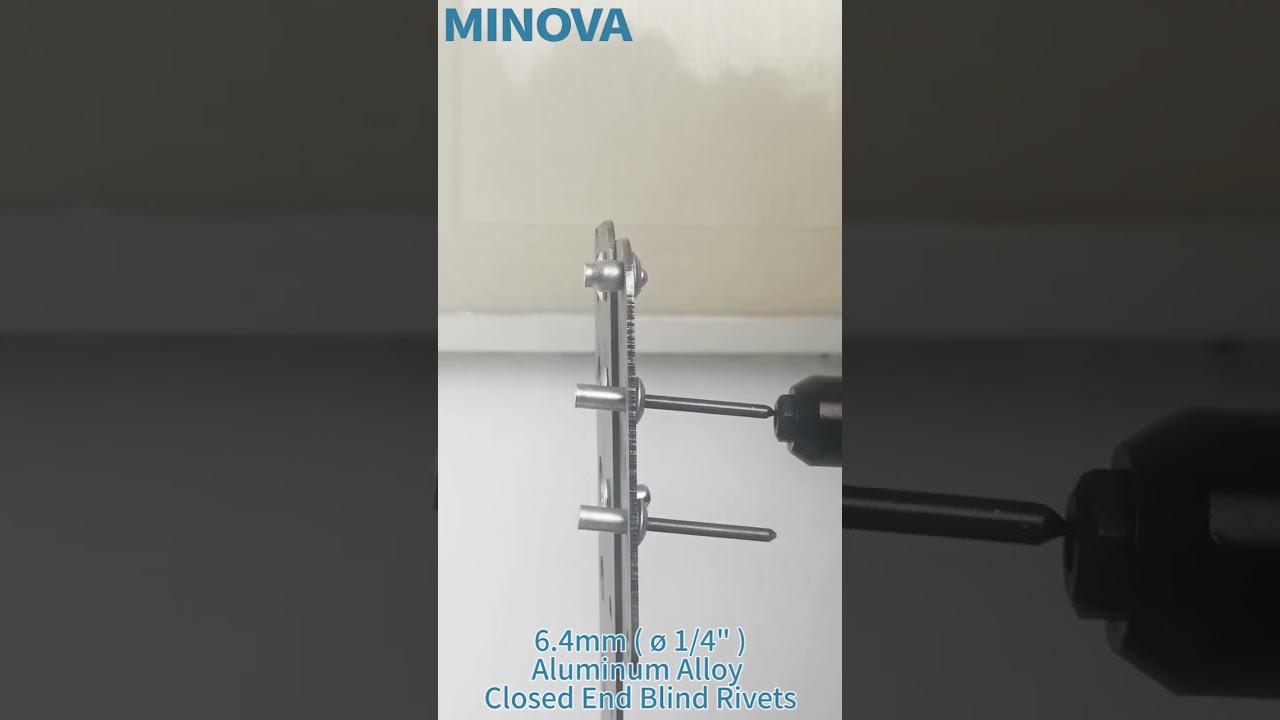 MINOVA Rivet Tool 6.4mm ( ø 1/4" ) Aluminum Alloy Closed End Blind Rivets 