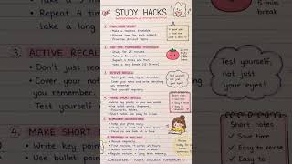 Study Hacks 😉✨ #tranding #viral #studymotivation #studyhacks #studentsuccess#rules #follow#studytips