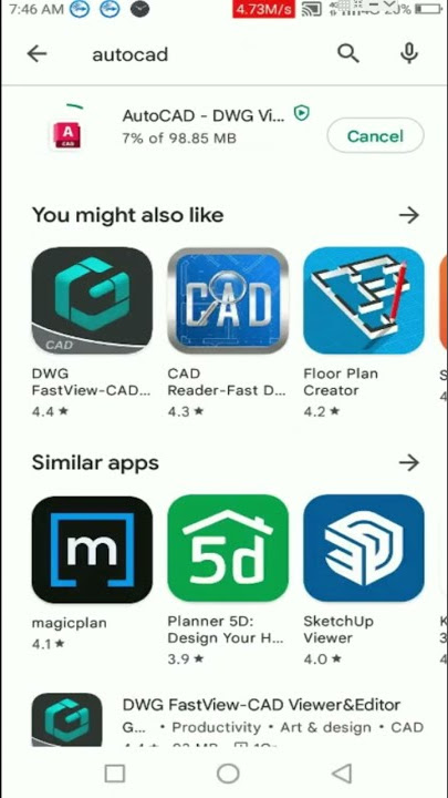autocad in mobile #shorts #autocad