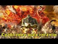 Атака Титанов - Сравнение всех Титанов