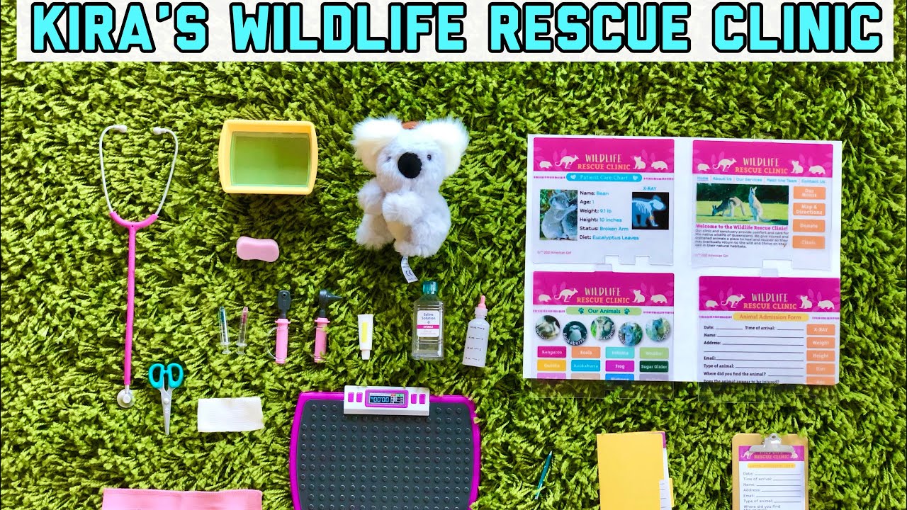 American Girl AG Kira Bailey’s Animal Exam Table Wildlife Vet Clinic