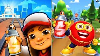 Subway Surfers vs Red Ball Super Run  | Endless Runner Battle | High Score Gameplay screenshot 2