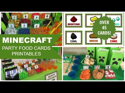 Minecraft Food Card Printables