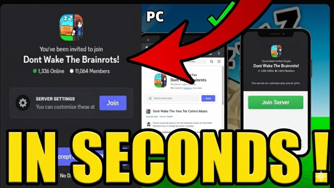 How To JOIN “DON’T WAKE THE BRAINROTS” DISCORD SERVER (PC & MOBILE ...