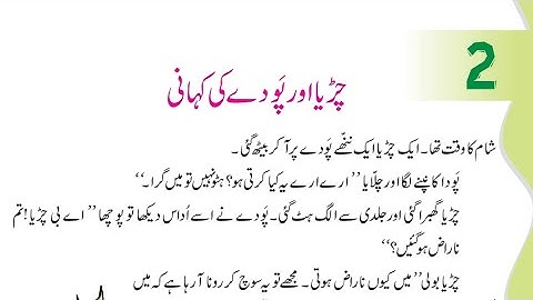 Urdu Lesson 02 Class 4 CBSE NCERT. Chidiya aur paudha