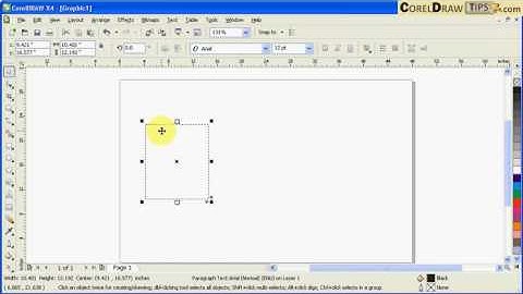 setting up your default text size in corel draw