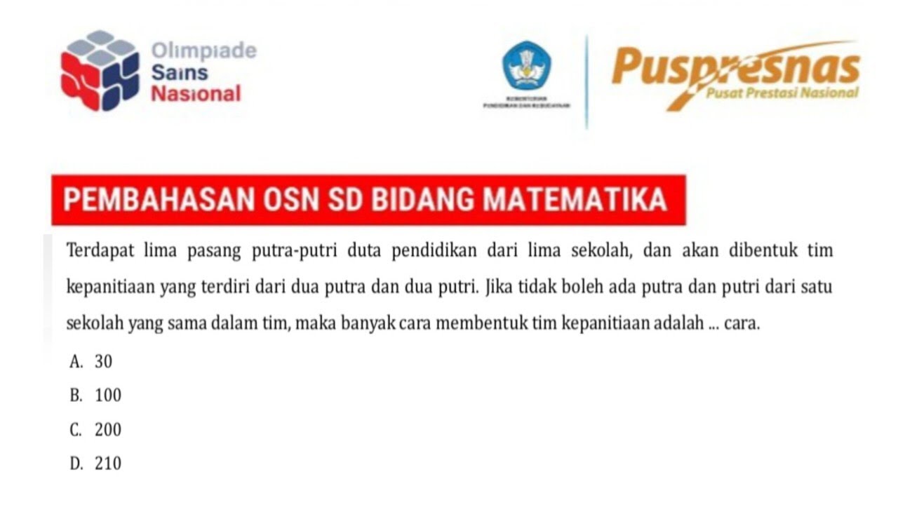 OSNK Matematika 2026 | Pembahasan Soal asli OSN Matematika SD/MI 2025 Kabupaten/Kota - NO. 12