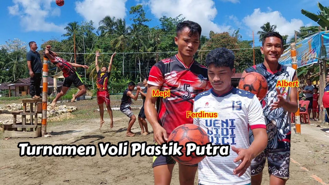 Panas turnamen voli plastik putra nias mepi, ferdinus, albert bikin lawan tidak berkutik