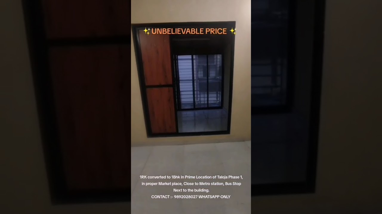 1RK Flat Sale in Taloja, Navi Mumbai | Affordable Homes | 