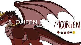 My Top Five Favorite Wings Of Fire Queens