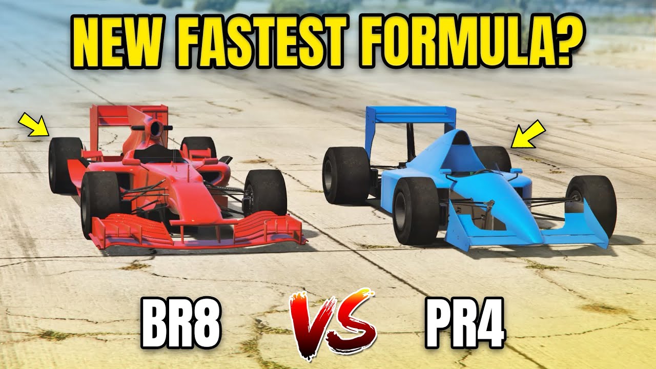 GTA 5 ONLINE - BR8 VS PR4 (WHICH IS FASTEST FORMULA CAR?) - YouTube