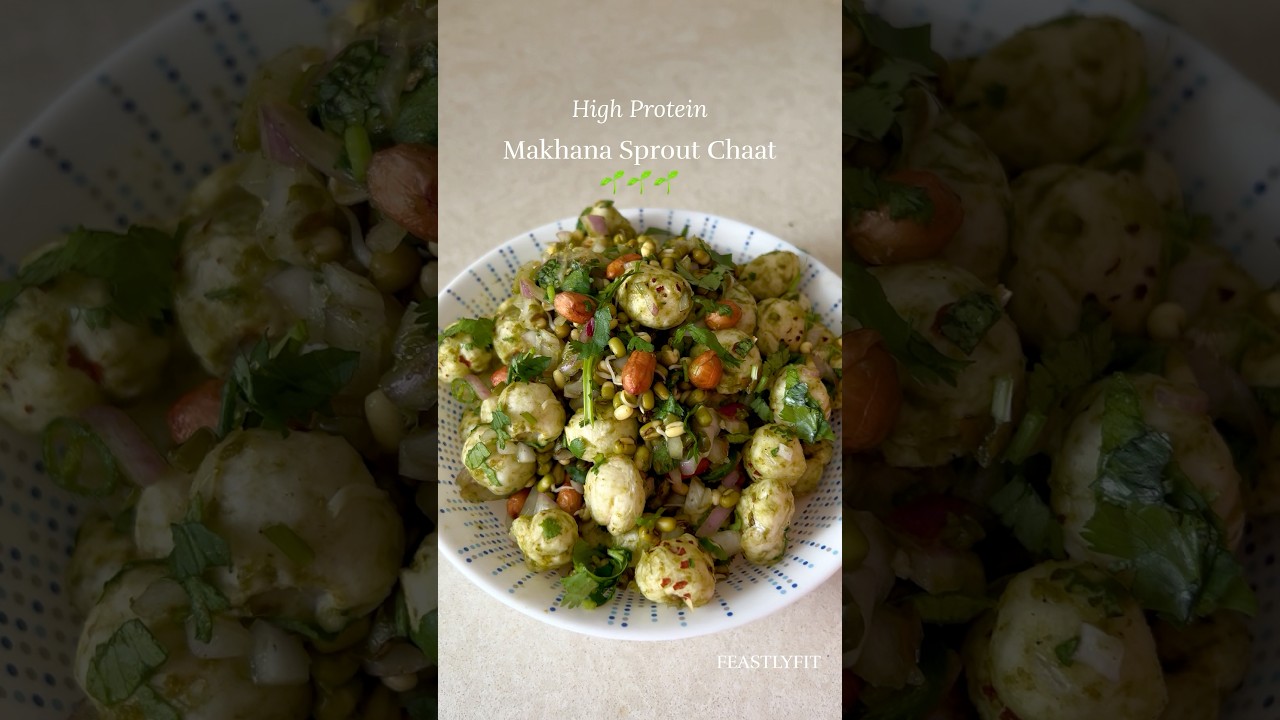 High Protein Makhana Sprout Chaat