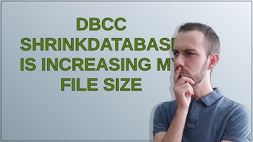 Dba: DBCC ShrinkDatabase is increasing my file size