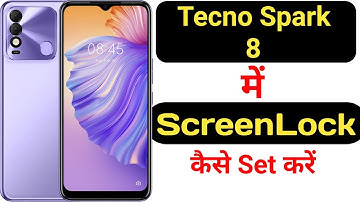 How to set screenlock in Tecno Spark 8 || Tecno Spark 8 me pin aur password lock kaise set kare ||