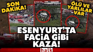Son Daki̇ka Esenyurtta Facia Gibi Kaza Servis Otobüsü Şarampole Yuvarlandı Ölü Ve Yaralılar Var