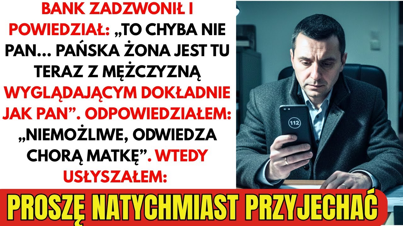 Bank zadzwonił: „Pańska żona jest tu z panem… tylko że to nie pan”. Szok w Warszawie