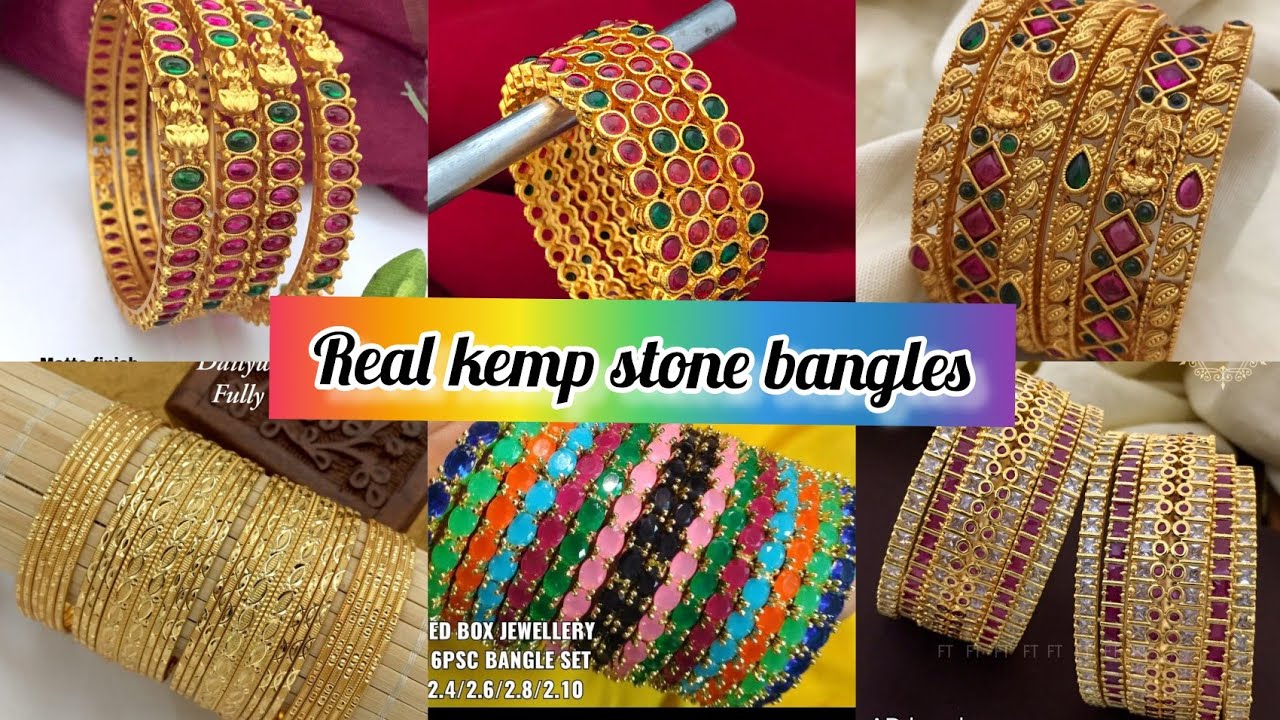 premium quality Ruby & emerlad bangles/Real kemp stone bangles/daily wear bangles
