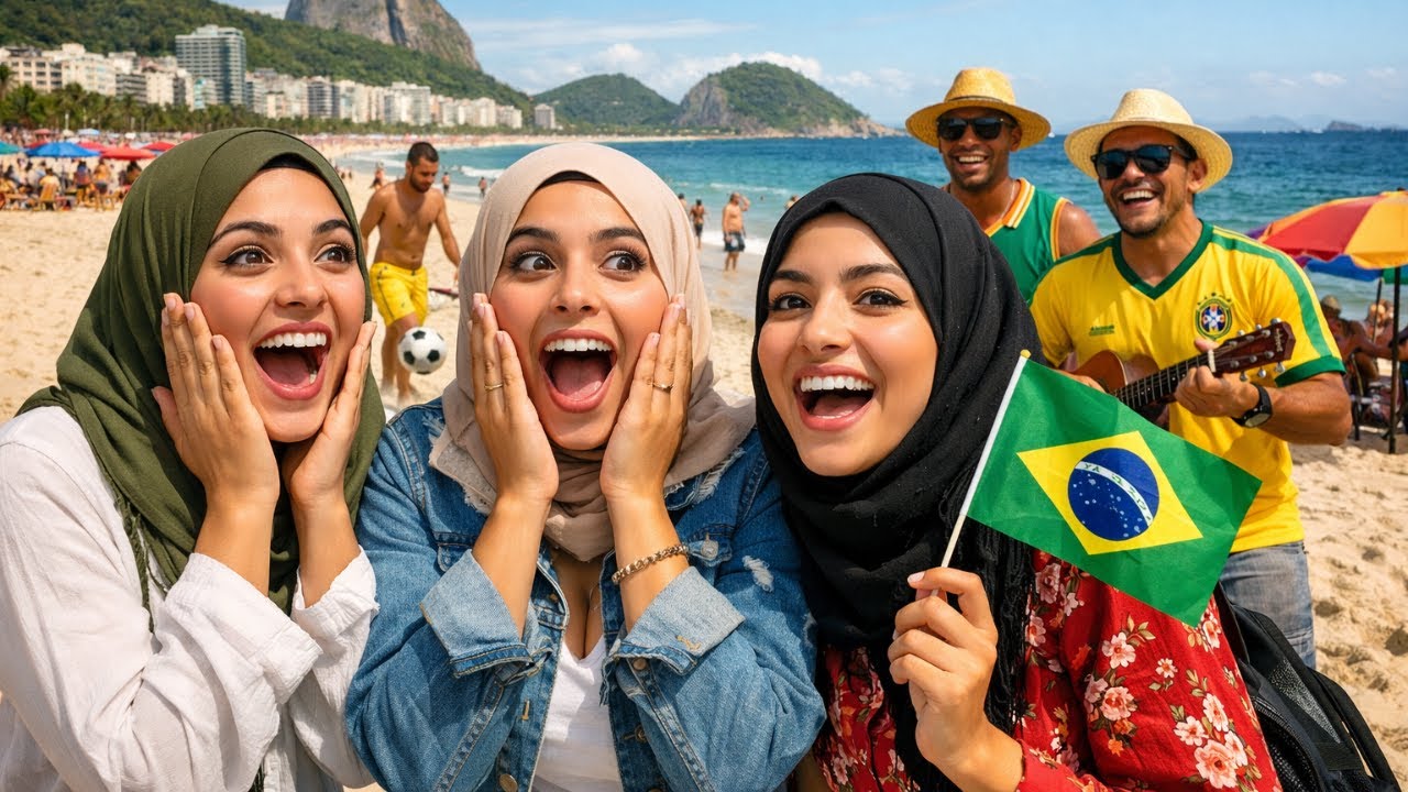 Disseram que era Perigoso, mas ao chegar ao Brasil, 3 Garotas Árabes Tiveram a Surpresa da Vida