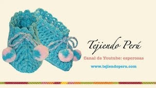 Pantuflas tejidas en crochet (tamaño estándar para adulta) - Tejiendo Perú screenshot 5