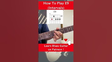 Intervals of E9 chord on guitar#bluesguitarlessons #guitarchords #guitarlessonsforbeginners