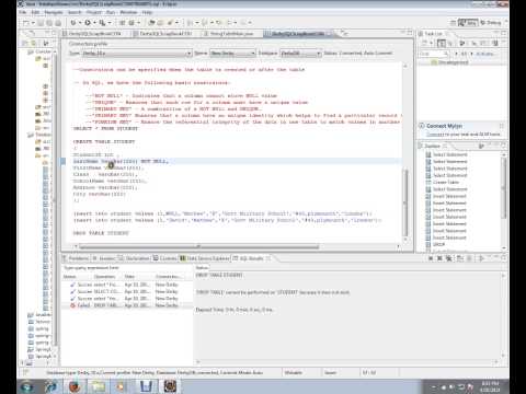 SQL NOT NULL CONSTRAINTS