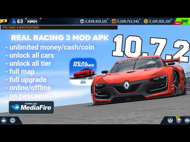 Real Racing 3 Mod Apk 11.6.1 (Money,Unlocked Cars) Android