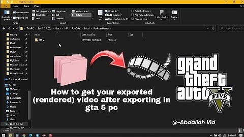 How to get gta rockstar editor exported video | Abdallah vid  gta 5 pc