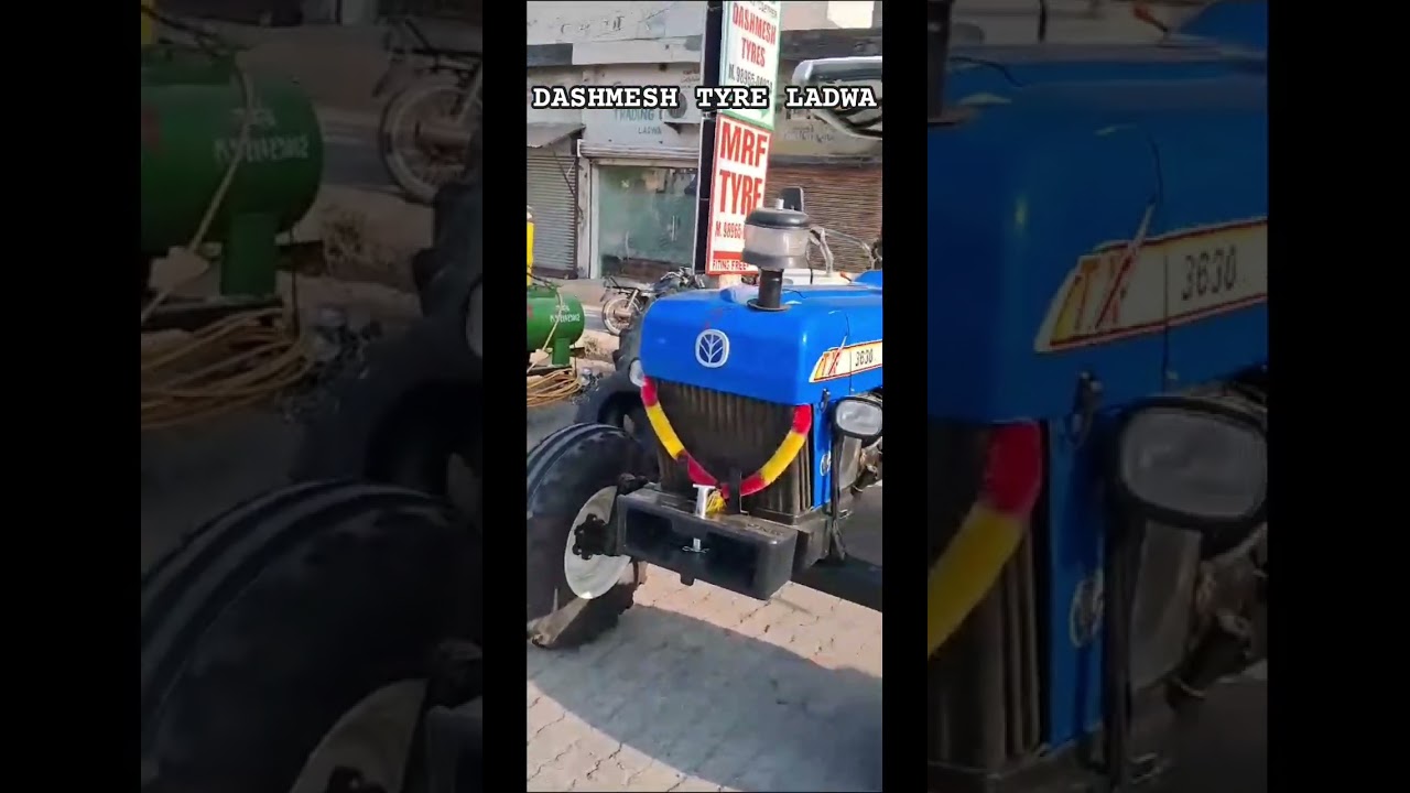 BKT Tyre Fitted in Tractor || DASHMESH TYRE, Ladwa || Mob No 9896500934 