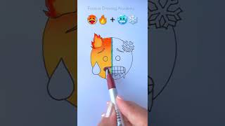 Hot🔥 + Cold❄️ || Emoji Mixing Satisfying Art  #creativeart  #satisfying screenshot 2