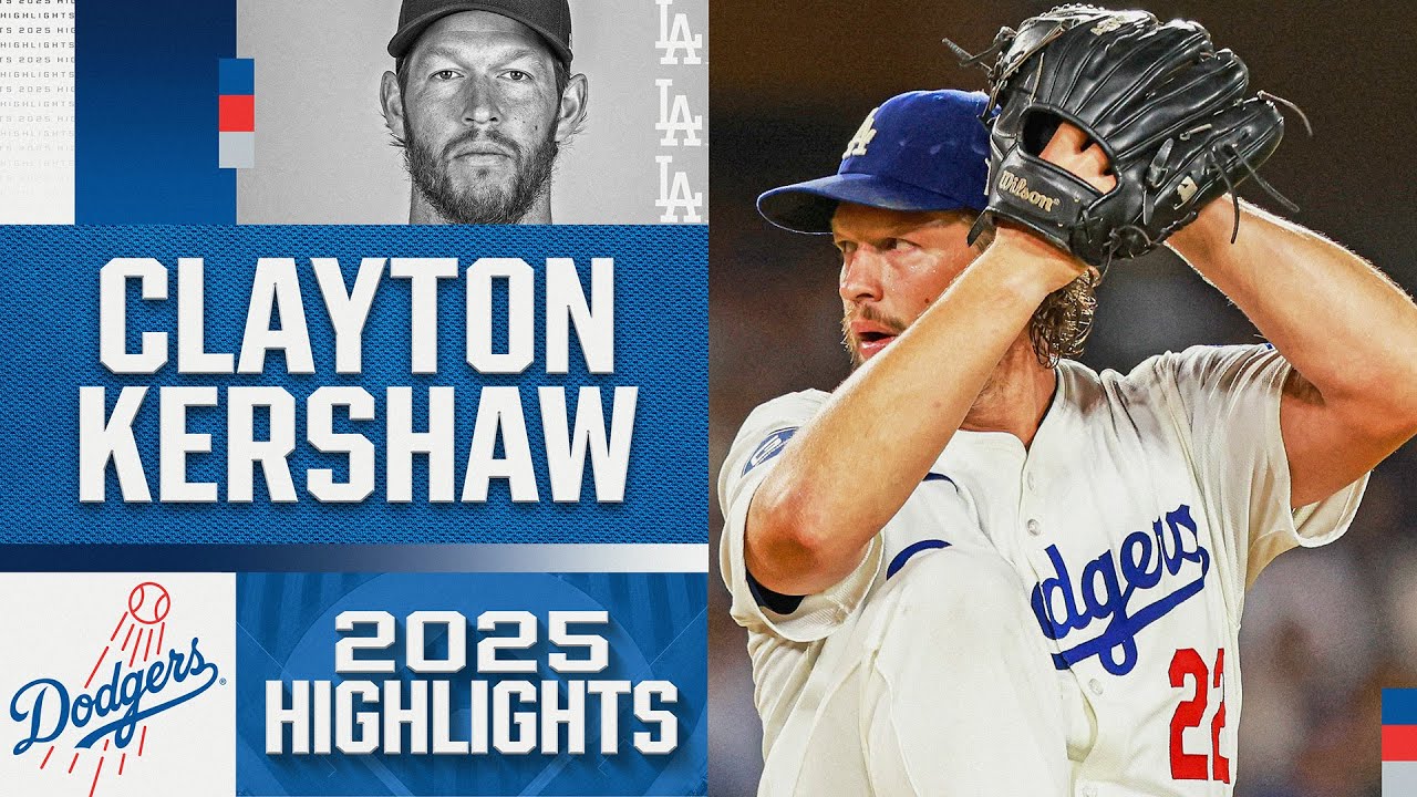 Highlights from Clayton Kershaw’s final MLB season 👏 (Won 2025 World Series with Dodgers)