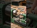 Tiny Lathe Turning a Piece of Wood Into PURE PERFECTION 😱 #shorts