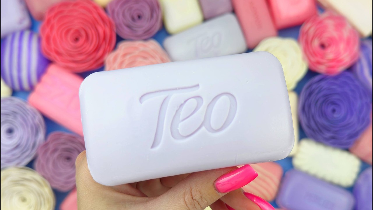 [ASMR]Compilation set★ASMR SOAP★Crushing soap★Cutting soap cubes★FOAM&GLITTER&STARCH★