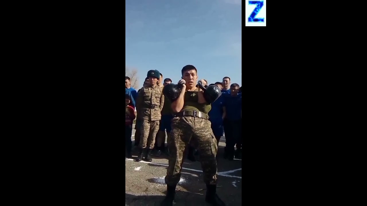 Әскерде гир тасын көтеру. Чемпион . Тараз қаласы.