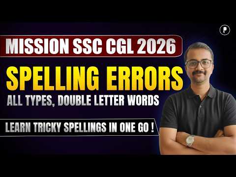 Spelling Errors in One Class | Double Letter Words, Tricks, Types & Practice | SSC CGL 2026