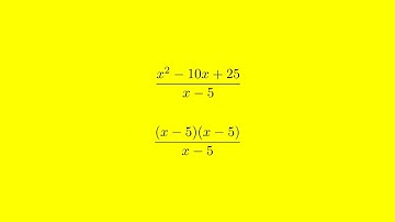 Simplifying Rational Expression: (x^2 - 10x + 25) / (x - 5) - Step by Step Guide